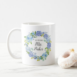Noz Floral De Cor Azul Para Ser Uma Caneca De Café