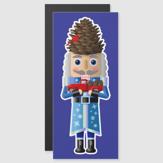 Noz-pirata de inverno com pequeno caminhão vermelh (Frente/Verso)