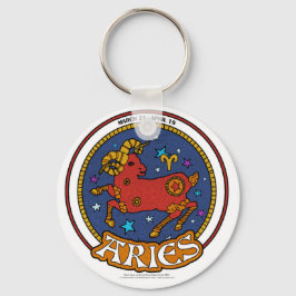 NP Aries Chaveiro de Botão Básico de 2,25"