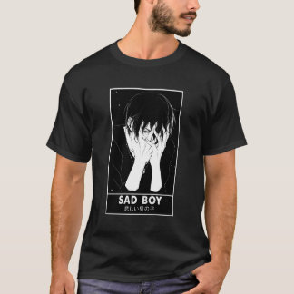 Nu Gótico Sad Boy Anime Camisa Senpai Ahegao
