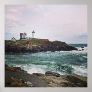 Nubble Light - York, Maine 24 x 24 Poster Impressã