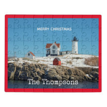 Nubble Red Atlantic Ocean York Maine Lighthouse