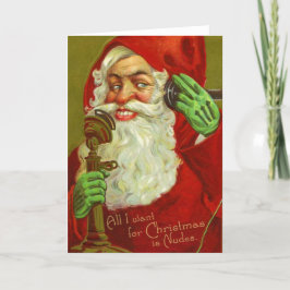 Nudes natalinos - Cartão de natal vintage engraçad