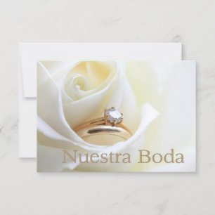 Nuestra Boda - convite espanhol do casamento