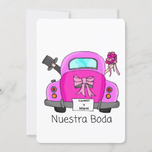 Nuestra Boda - convite espanhol do casamento