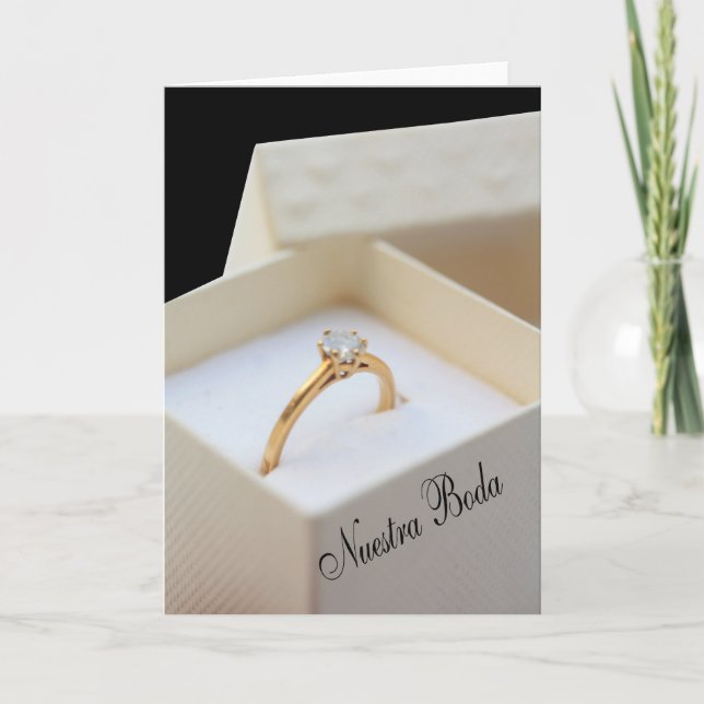 Nuestra Boda - Convite para casamento espanhol (Frente)