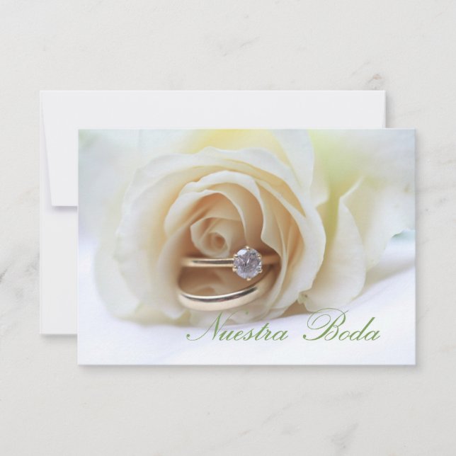 Nuestra Boda - Convite para casamento espanhol (Frente)