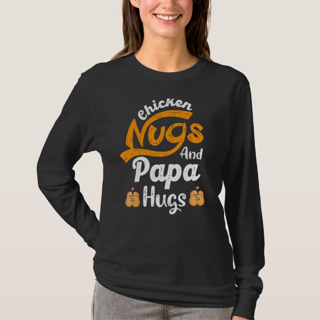 Nugget Camisetas Chickles E Papa Hugs Pai Nug (Frente)