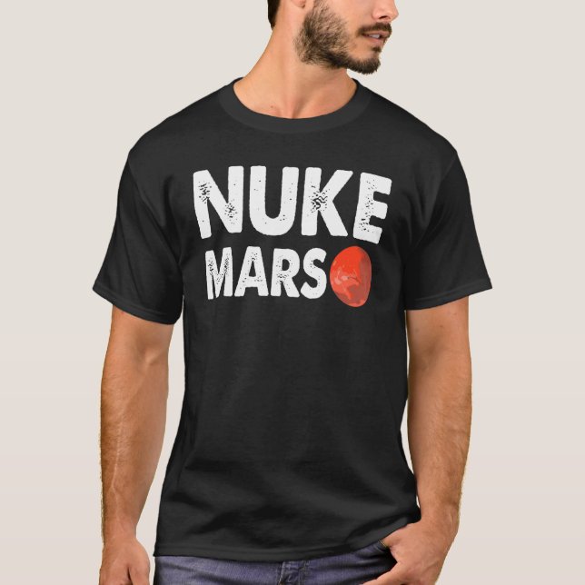 Nuke Mars Tee Youth Space Camisetas Planet Red Mar (Frente)