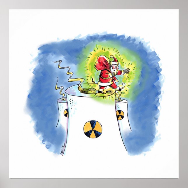 Nuked Santa Claus matte poster (Frente)