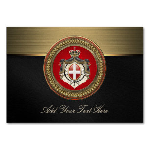 Numeração De Mesa [100] Ordem de Malta - Casaco de armas SMOM