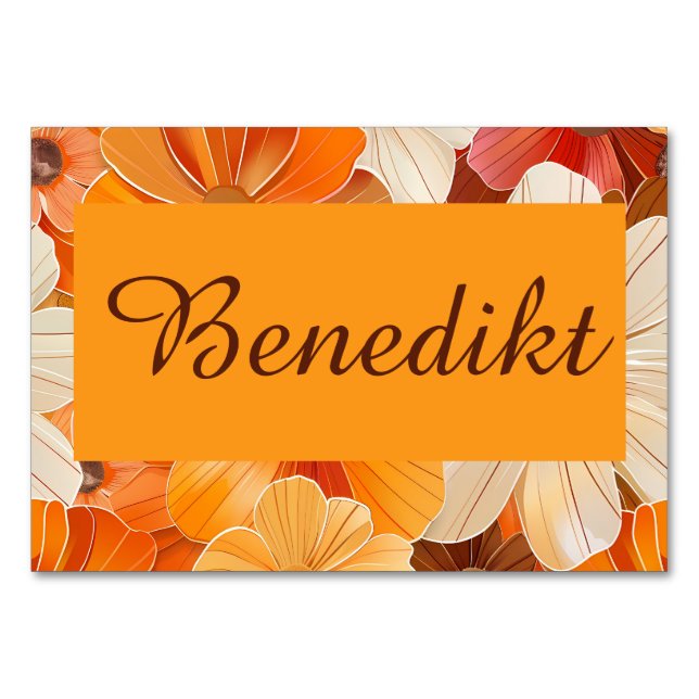 Numeração De Mesa 1970er Florale Gartenparty (Frente)