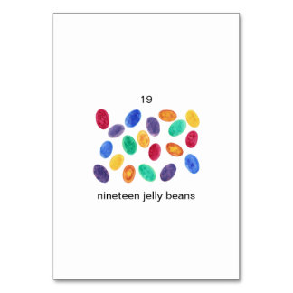 Numeração De Mesa 19 jelly beans número flashcards personalizados