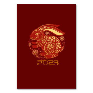 Numeração De Mesa 2023 Ano Do Coelho, Ano Novo Chinês