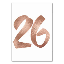 Numeração De Mesa 26Tabela Número Cor-de-rosa branco metálico rosa D