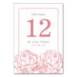 Numeração De Mesa A Bonito Coleção de Casamentos Florais Peony