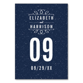Numeração De Mesa A Coleção de Casamentos da Noite Estrelada
