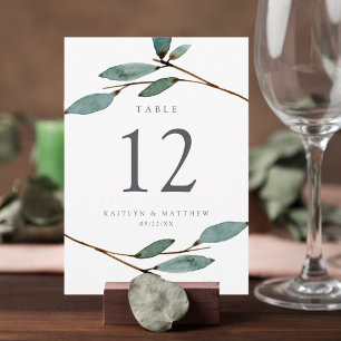 Numeração De Mesa A Coleção de Casamentos de Felicidade Botânica