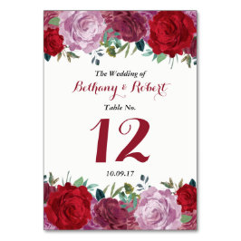 Numeração De Mesa A Coleção Romântica De Casamentos Florais