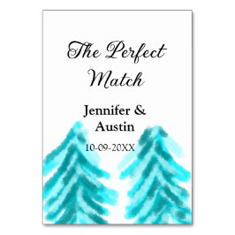 Numeração De Mesa A combinação perfeita do casamento do pinheiro azu