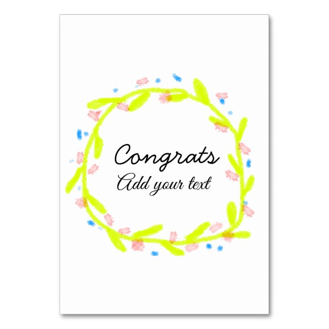 Numeração De Mesa A graduação mínima simples de parabéns adiciona (Frente)