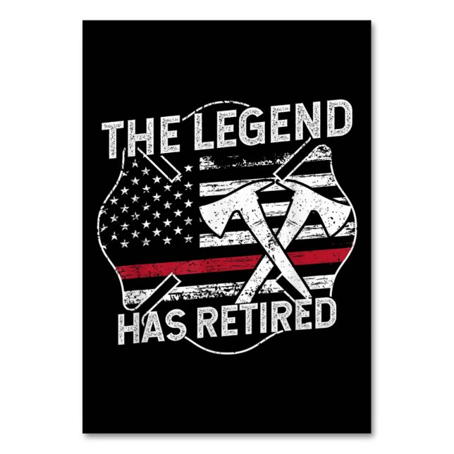 Numeração De Mesa A Lenda Aposentou Os Bombeiros (Frente)