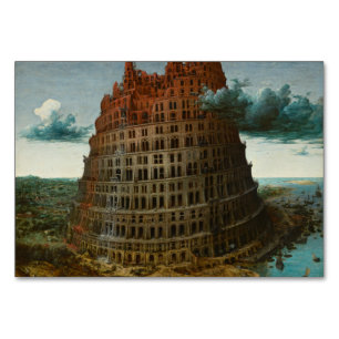 Numeração De Mesa A pequena torre de Babel de Pieter Bruegel