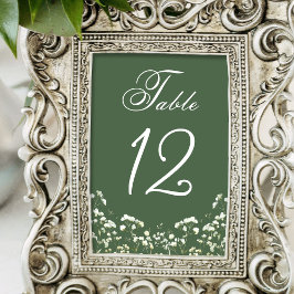 Numeração De Mesa A respiração do bebê em Sage Green