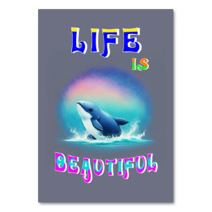 Numeração De Mesa A vida é um belo Hermano África, baleia de setembr