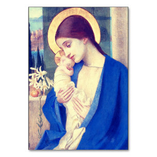 Numeração De Mesa A Virgem Maria e o Menino Jesus Graça Renascentist