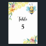 Numeração De Mesa Abelha de mel<br><div class="desc">Convide a família e os amigos para comemorarem a chegada do seu bebê com esta festa de chá de fraldas floral de abelha d'água! Mais doce que pode ser o convite para chás de fraldas. Personalize com suas informações. Itens correspondentes disponíveis.</div>
