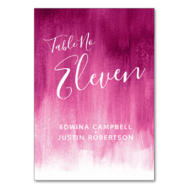 Numeração De Mesa Abstrato cor-de-rosa escuro lavar os números das m