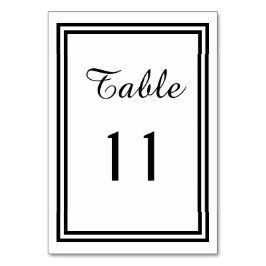 Numeração De Mesa Acabamento Preto Duplo - Número da Mesa