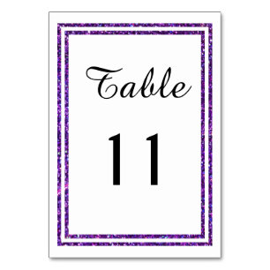 Numeração De Mesa Acard de Mesa - Corte Falso Roxo Chic