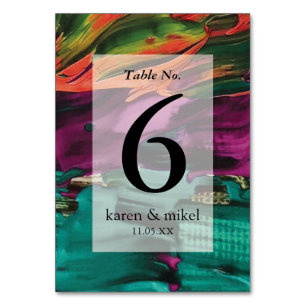 Numeração De Mesa Acrílico de pintura de abstrato