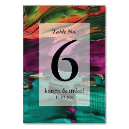 Numeração De Mesa Acrílico de pintura de abstrato