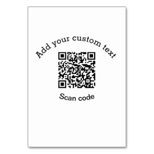 Numeração De Mesa Adicionar a sua atividade de código QR de análise