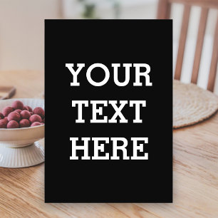 Numeração De Mesa Adicione seu próprio texto personalizado aqui pret