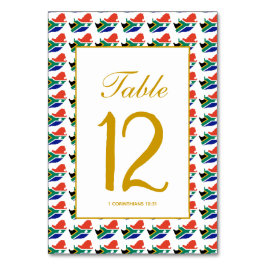 Numeração De Mesa ÁFRICA DO SUL Banquete de Celebração Casamento Cri