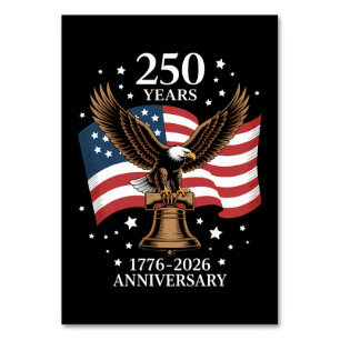 Numeração De Mesa Águia e Bandeira 250 Anos da América 1776-2026