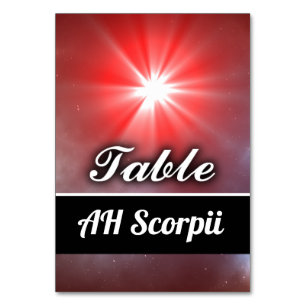 Numeração De Mesa AH Scorpii