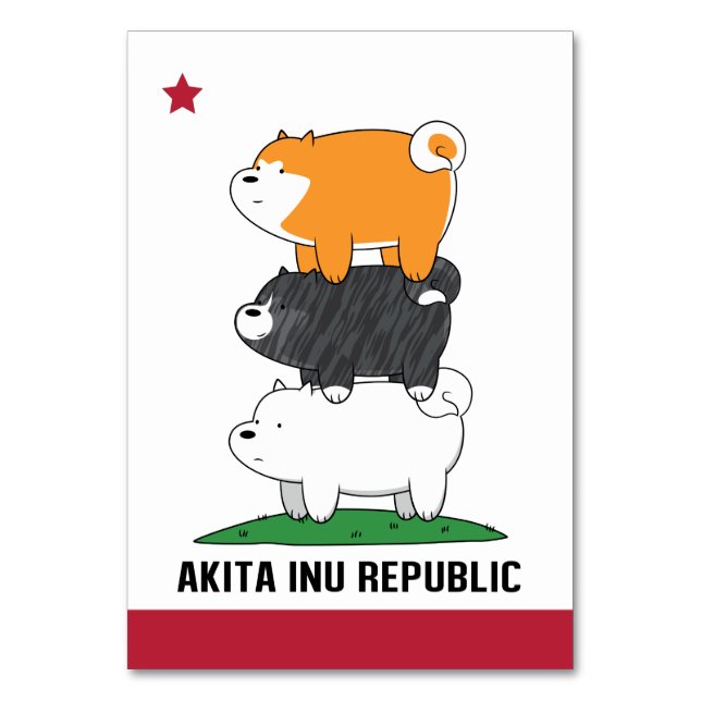 Numeração De Mesa Akita Inu República (Frente)