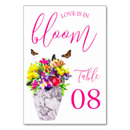 Numeração De Mesa Amor No Bloom Floral Wedding