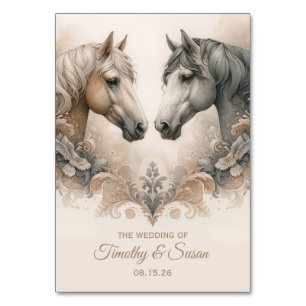 Numeração De Mesa Amor pelo Casamento dos Cavalos