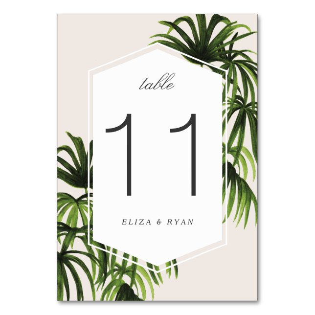 Numeração De Mesa Amor tropical / Mesa nº (Frente)