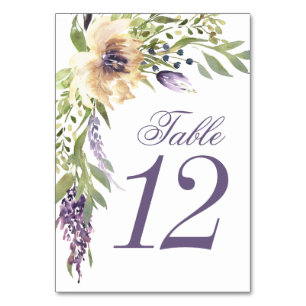 Numeração De Mesa Anemone Greenery Garden Floral Boho Moderno