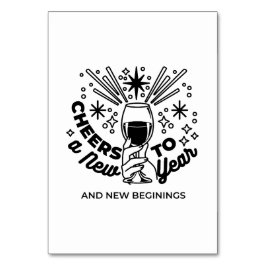 Numeração De Mesa Animação a uma Design de Celebração de Ano Novo