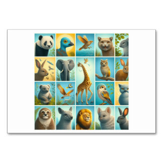 Numeração De Mesa Animal (動 物 / ど う つ ぶ - Placas Flash japonesas)