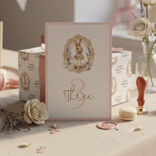 Numeração De Mesa Aniversário da Coelhinha Vintage