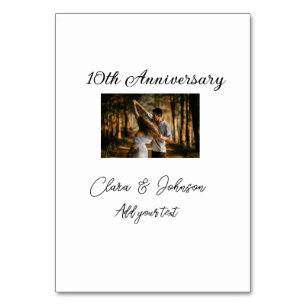 Numeração De Mesa Aniversário de casamento adicionar nome ano imagem
